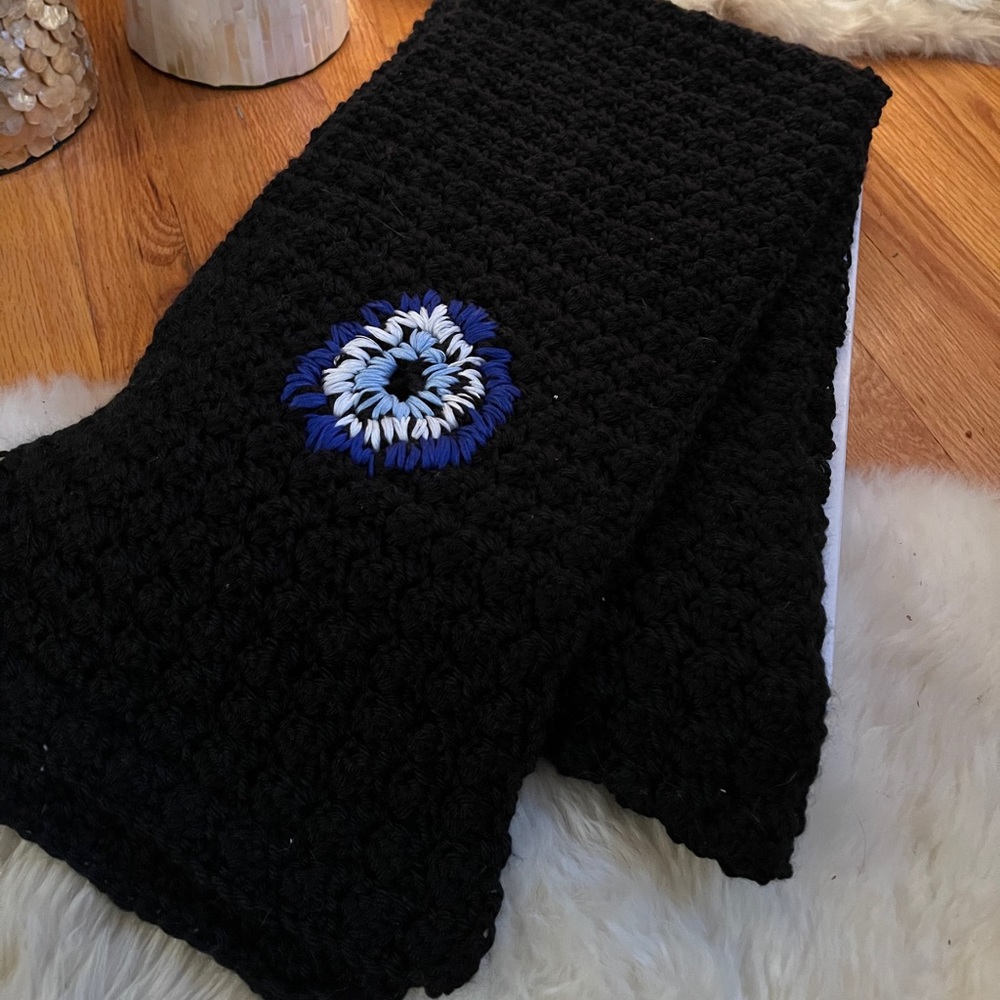 Black handmade evil eye 🧿 long scarf
